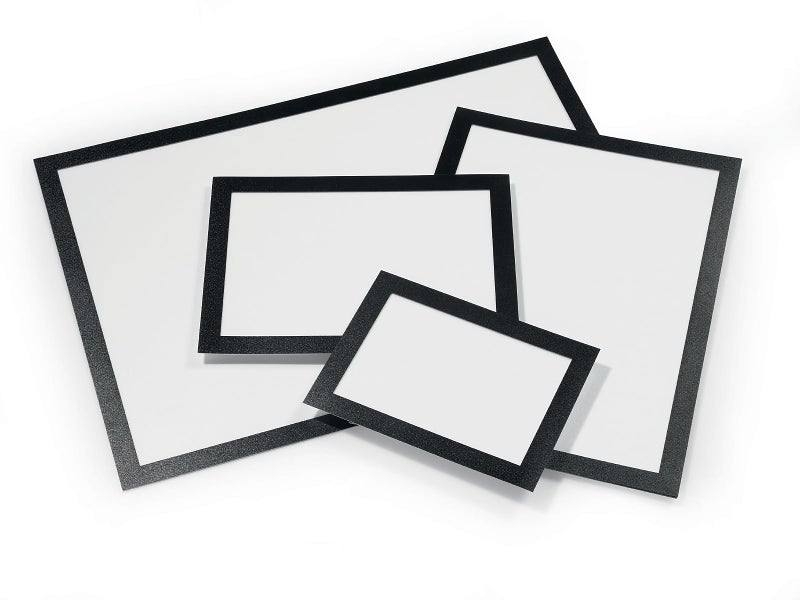 Durable Duraframe Self Adhesive Magnetic Sign Holder in Half Letter-Size 5.5" x 8.5" Inches - Black Frame - Pack of 2 - Image 2